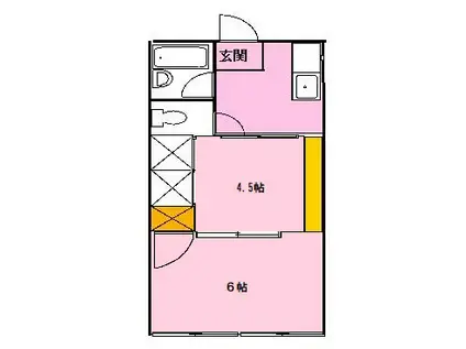 扇マンション(2K/2階)の間取り写真