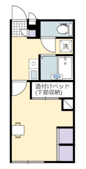 JUSTICE(1K/2階)の間取り写真