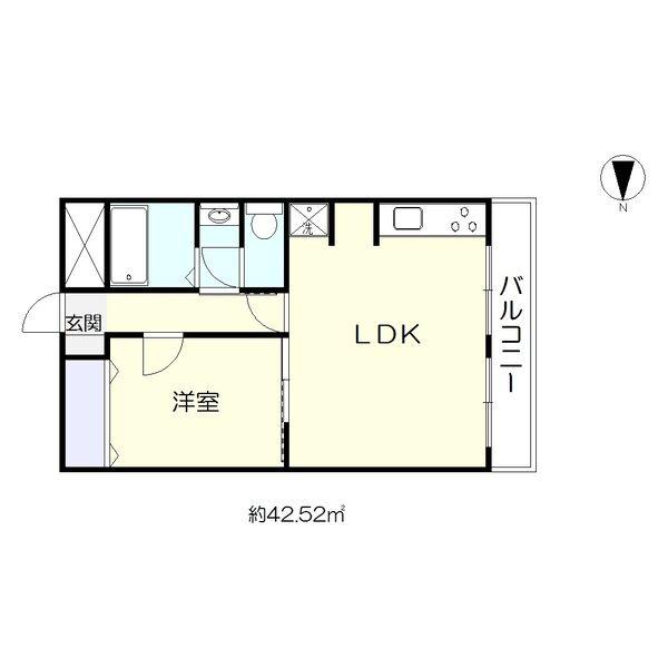 サンフラッツ新大阪(1LDK/7階)の間取り写真