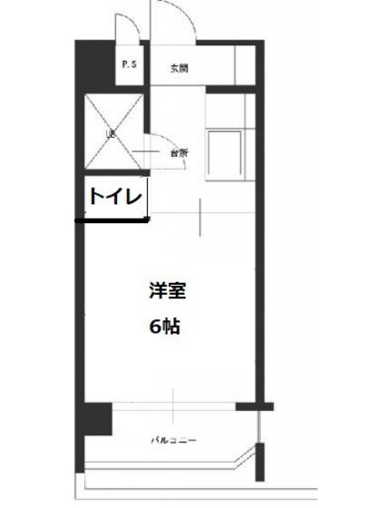 平井ビル(1K/2階)の間取り写真