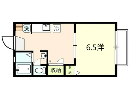 サンティールII番館(1DK/1階)の間取り写真