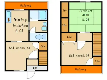 赤石パルメゾン(3DK/1階)の間取り写真
