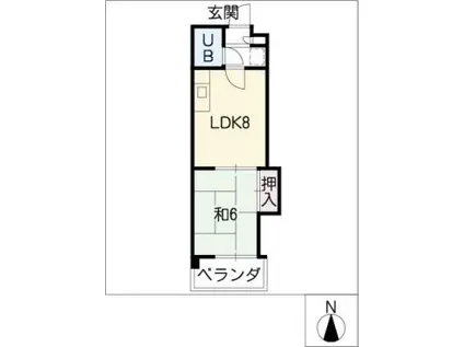 ルミネ原(1DK/5階)の間取り写真