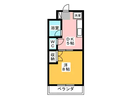 マンションA&R(1DK/1階)の間取り写真