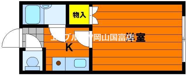 さかいマンション(1K/2階)の間取り写真