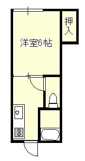 サンハイツ富士見A(1K/1階)の間取り写真