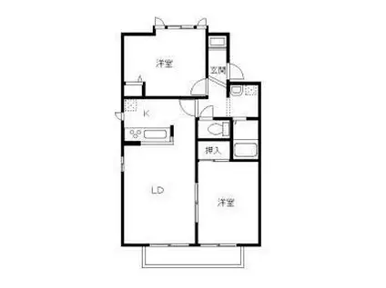 コーポイーグル(2LDK/1階)の間取り写真