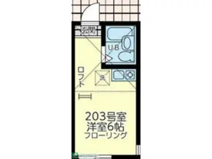 ユナイト衣笠モニカベルッチ(ワンルーム/2階)の間取り写真