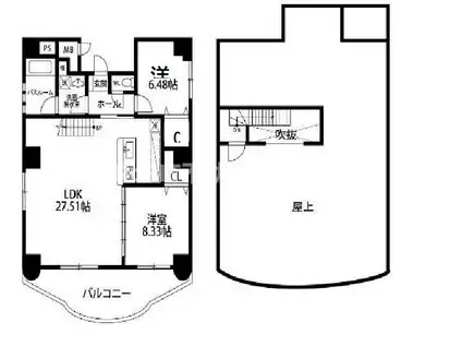 THE PREMIUM AQUA(2LDK/9階)の間取り写真