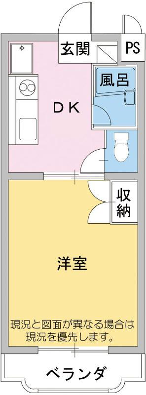 プレミール神田沢(1DK/3階)の間取り写真