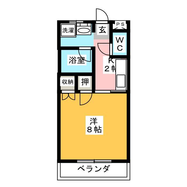 コーポアンビション(1K/1階)の間取り写真