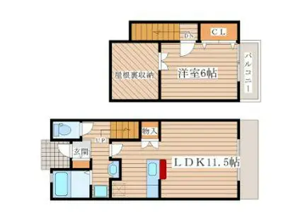 エクステージYAMATOII番館(1LDK/1階)の間取り写真