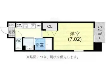 LUXE姫路(1K/10階)の間取り写真