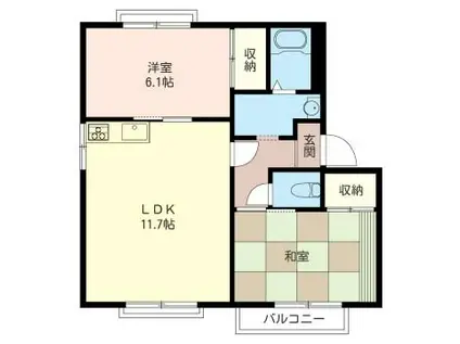 ソレーユ93(2LDK/2階)の間取り写真