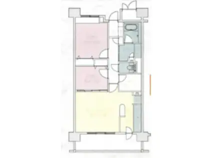 Dレスティア南大通ディクシス(2LDK/13階)の間取り写真