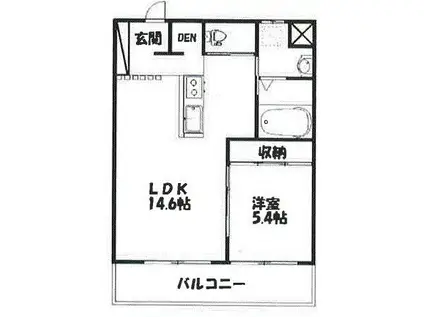 COMODO KOWA(1LDK/3階)の間取り写真