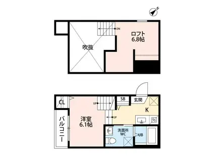 T.A次郎丸4丁目IIIA棟(ワンルーム/1階)の間取り写真