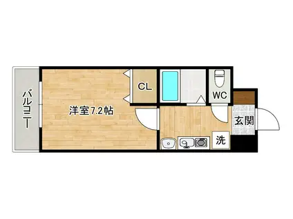 カサ デ カンティーナ(1K/6階)の間取り写真