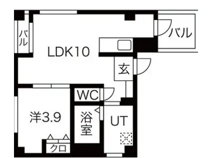 SDグランツ神戸西元町(1LDK/3階)の間取り写真