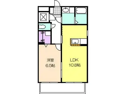 アトランティス四ツ谷(1LDK/3階)の間取り写真