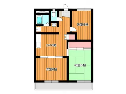 東和ロイヤルハイツ(3DK/5階)の間取り写真