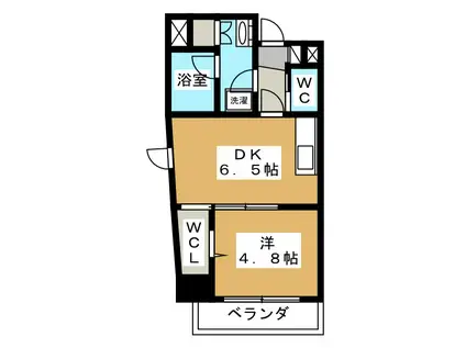 カーサデェソレアード(1DK/5階)の間取り写真