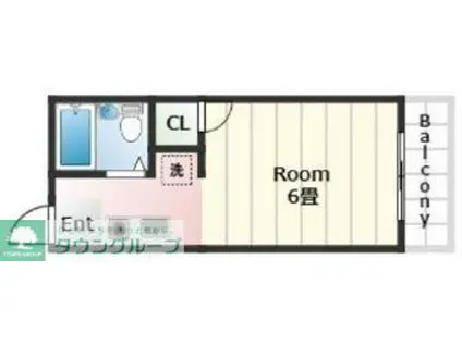 ファーストハウス(1K/1階)の間取り写真