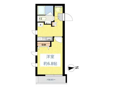 ライズアップ大崎(1K/2階)の間取り写真