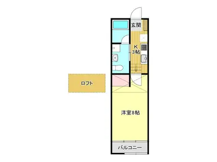 アトレ曳馬(1K/1階)の間取り写真