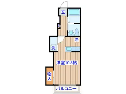 IIE SAINT-LOUIS I(1K/1階)の間取り写真