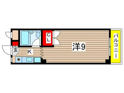 サンサーラ宝山(1K/3階)の間取り写真