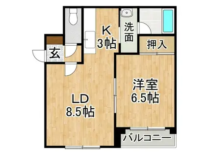 ラミアールイズミ(1LDK/1階)の間取り写真