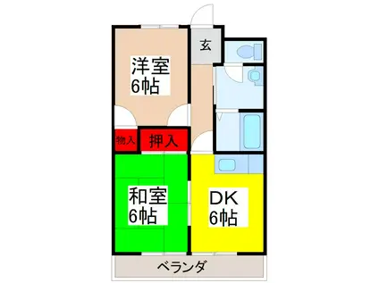 NSメゾン(2DK/2階)の間取り写真