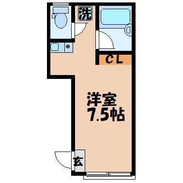 フリーダム本尾(1K/1階)の間取り写真