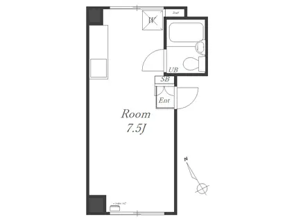 産友ビル麦田町(ワンルーム/3階)の間取り写真