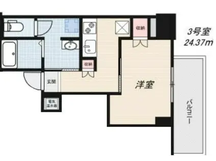 サーフアイランドサンセバスチャン(1K/5階)の間取り写真