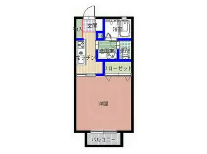 SHA MAISON VIA LATTEA(1K/1階)の間取り写真