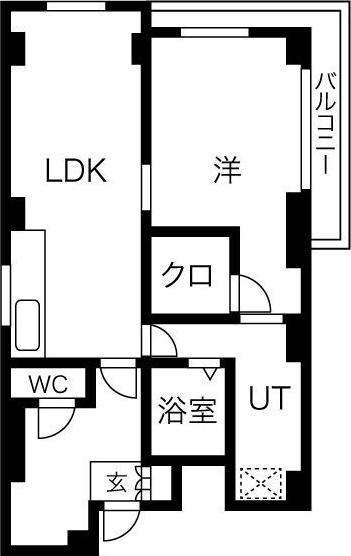 FLEUROUGE(1LDK/4階)の間取り写真
