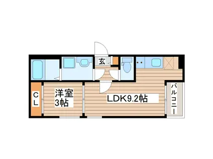 REGALEST仙台卸町(1LDK/1階)の間取り写真
