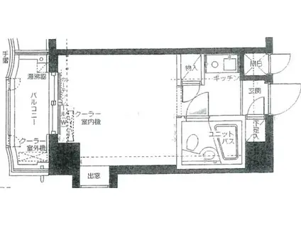 キャッスルマンション坂戸(1K/6階)の間取り写真