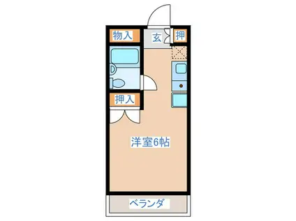 KKハイム(ワンルーム/1階)の間取り写真