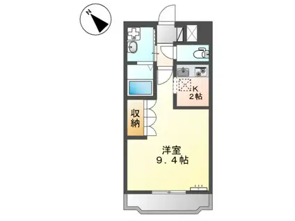 ビクトリーブルク(1K/2階)の間取り写真