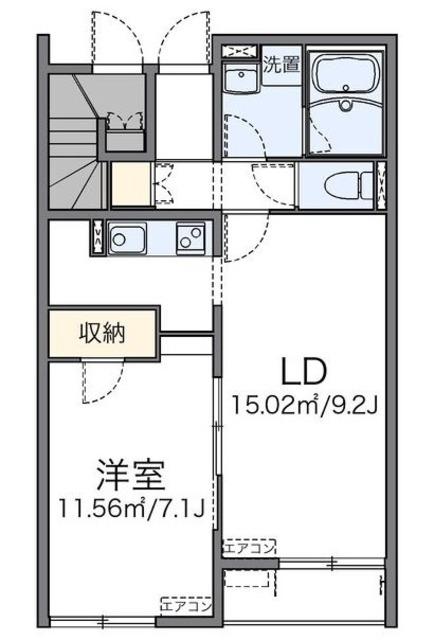 レオネクストはな(1LDK/1階)の間取り写真