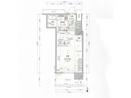 ザ・タワー湘南辻堂(ワンルーム/5階)の間取り写真