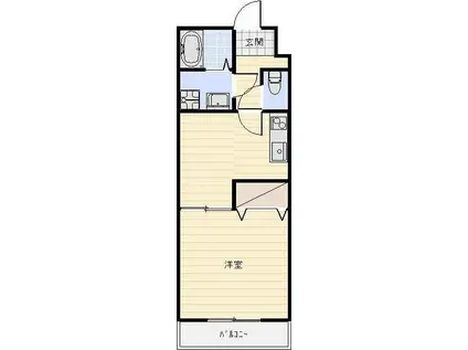 メイプルバンク(1DK/1階)の間取り写真