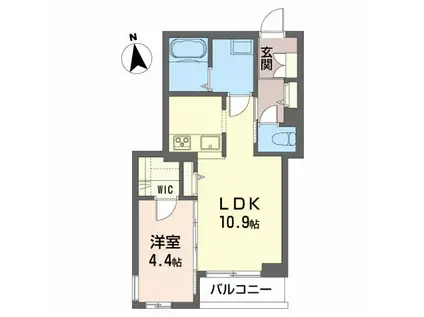 グランメゾンアムール錦町(1LDK/2階)の間取り写真