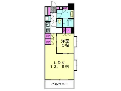 アリュージュ志木本町(1LDK/6階)の間取り写真