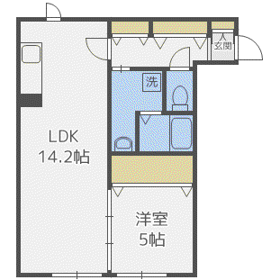 I・GRACE22(1LDK/2階)の間取り写真