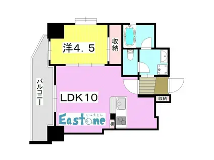 ジェネスピア八幡(1LDK/7階)の間取り写真