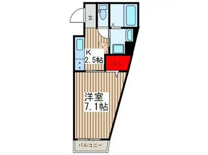 グランフローラ(1K/2階)の間取り写真